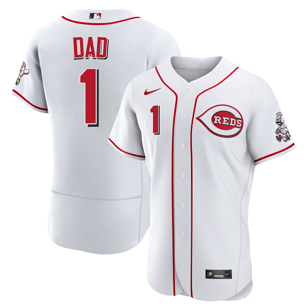 Men's Cincinnati Reds Nike White Home #1 Dad MLB Jersey