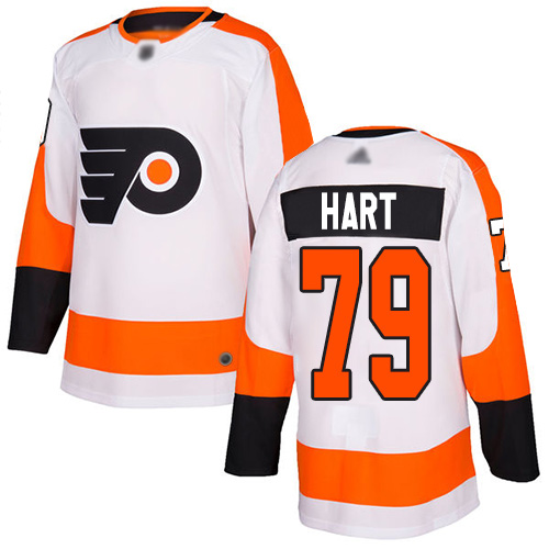 Philadelphia Flyers #79 Carter Hart White Road Stitched Youth NHL Jersey