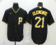 Men's Pittsburgh Pirates #21 Roberto Clemente Black Stitched MLB Cool Base Nike Jersey