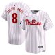 Men's #8 Philadelphia Phillies Nick Castellanos Nike White 2024 MLB World Tour London Series Home Limited Player Jersey