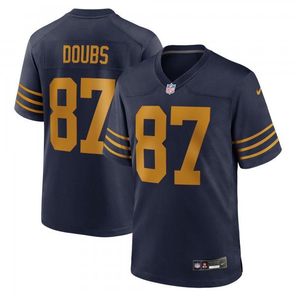Men's Green Bay Packers #87 Romeo Doubs Nike Navy The 1923 Classic Game Jersey