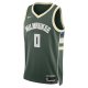 Unisex Milwaukee Bucks Damian Lillard Nike Hunter Green Swingman Jersey - Icon Edition