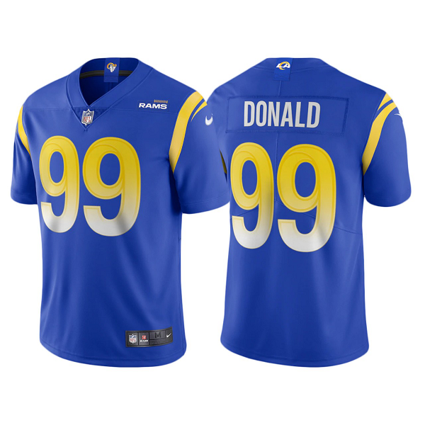 Men's Nike Los Angeles Rams #99 Aaron Donald Royal NFL Vapor Limited Jersey