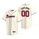 Men's Atlanta Braves Custom Nike Cream 2020 Alternate Jersey