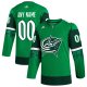 Men's Columbus Blue Jackets  adidas Kelly Green St. Patrick's Day Custom Jersey