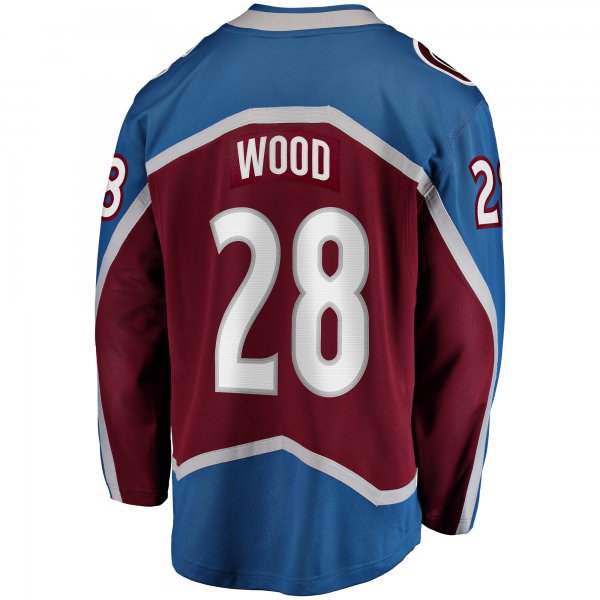 Men's Colorado Avalanche Miles Wood Fanatics Maroon Home Breakaway Jersey