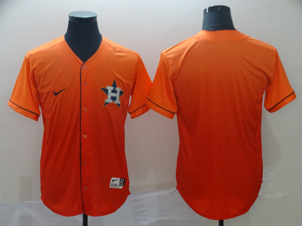 Men's Nike Houston Astros Blank Orange Fade Cool Base MLB Stitched Jersey