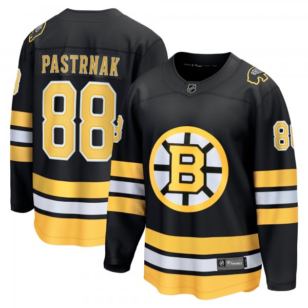 Men's Boston Bruins #88 David Pastrnak Black Home Breakaway Player Jersey