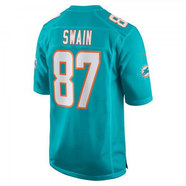 Men's Miami Dolphins Freddie Swain Nike  Aqua  Game Jersey