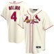 Men's Nike St. Louis Cardinals #4 Yadier Molina Cream Alternate 2020 MLB Jersey