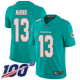 Miami Dolphins #13 Dan Marino Aqua Green Team Color Men's Stitched NFL 100th Season Vapor Limited Jersey