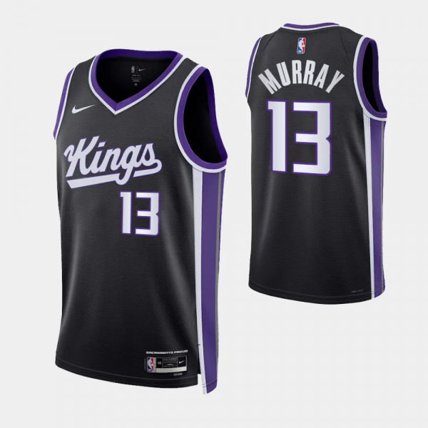 2023-24 Sacramento Kings Icon Edition #13 Keegan Murray Black Swingman Jersey