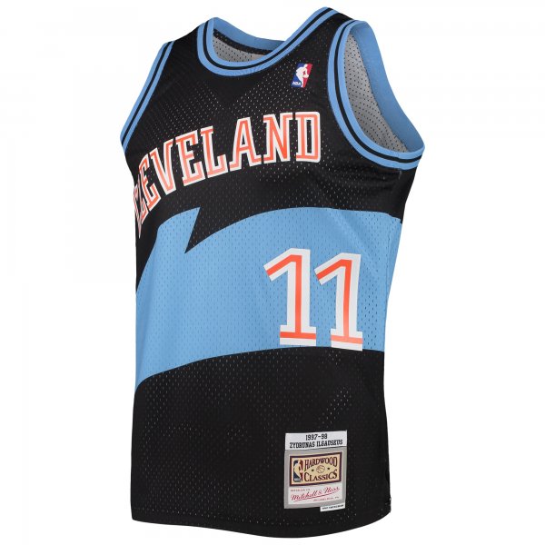 Men's Cleveland Cavaliers Zydrunas Ilgauskas Mitchell & Ness Black Hardwood Classics Swingman Jersey