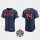 Men's Houston Astros #14 Mauricio Dubon 2022 City Connect Flex Base MLB Jersey with 2022 World Series Patch - Navy