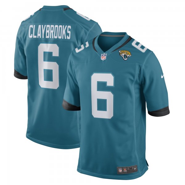 Men's Jacksonville Jaguars Chris Claybrooks Nike Teal Game Player Jersey