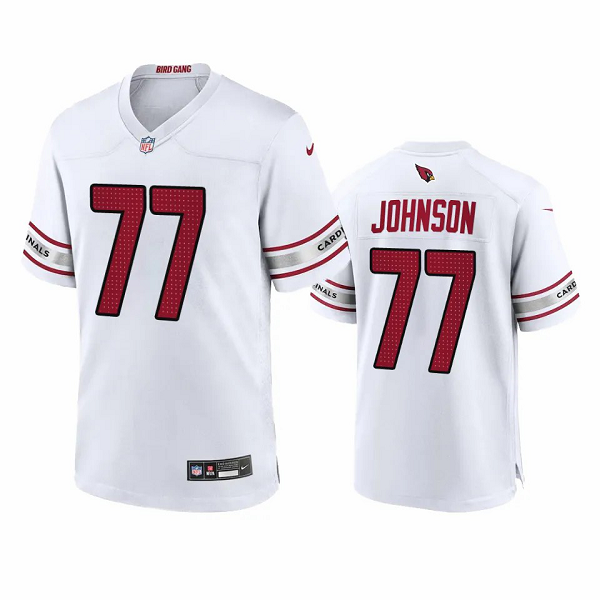 Men's Arizona Cardinals #77 Paris Johnson White 2023 NFL Draft Limited Jersey