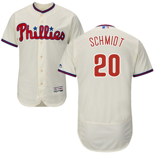 Philadelphia Phillies #20 Mike Schmidt Cream Flexbase Collection Stitched MLB Jersey