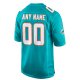 Men's Miami Dolphins Nike Aqua Custom Game Jersey