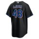 Men's New York Mets Jacob deGrom Nike Black 2022 Alternate Replica Player Jersey