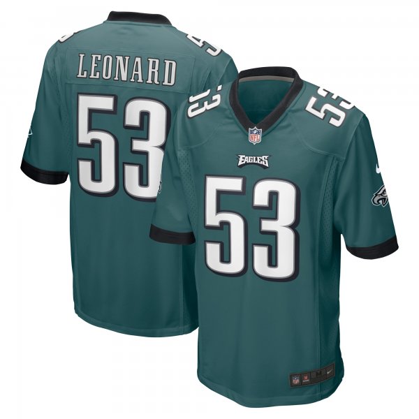 Men's Philadelphia Eagles Shaquille Leonard Nike Midnight Green  Game Jersey