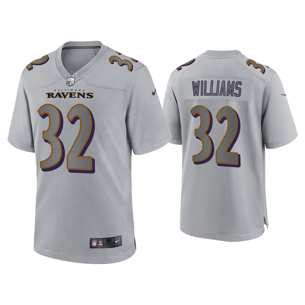 Men's Baltimore Ravens Marcus Williams Gray Atmosphere Fashion Game Jersey