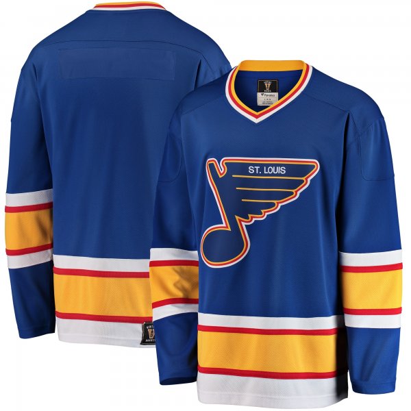 Men's St. Louis Blues Fanatics Blue Premier Breakaway Heritage Blank Jersey