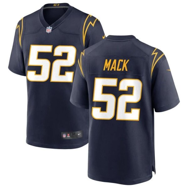 Men's Los Angeles Chargers #52 Khalil Mack Game Navy 2022 Trade Jersey