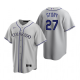 Men's Colorado Rockies Trevor Story Nike Gray Replica Road Jersey