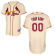 St. Louis Cardinals Cream Men's Customized Cool Base MLB Jersey