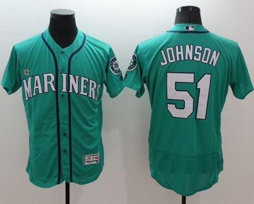 Seattle Mariners #51 Randy Johnson Green Flexbase Collection Stitched MLB Jersey