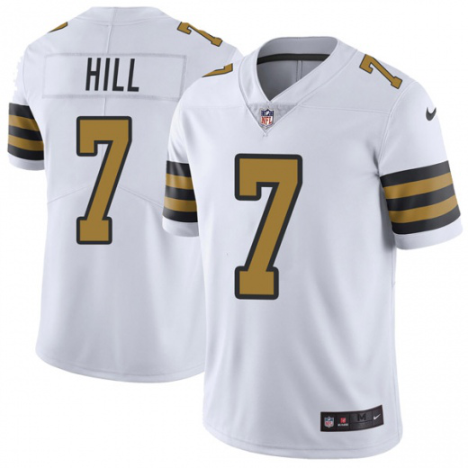 Youth Nike New Orleans Saints #7 Taysom Hill Color Rush Limited White Jersey