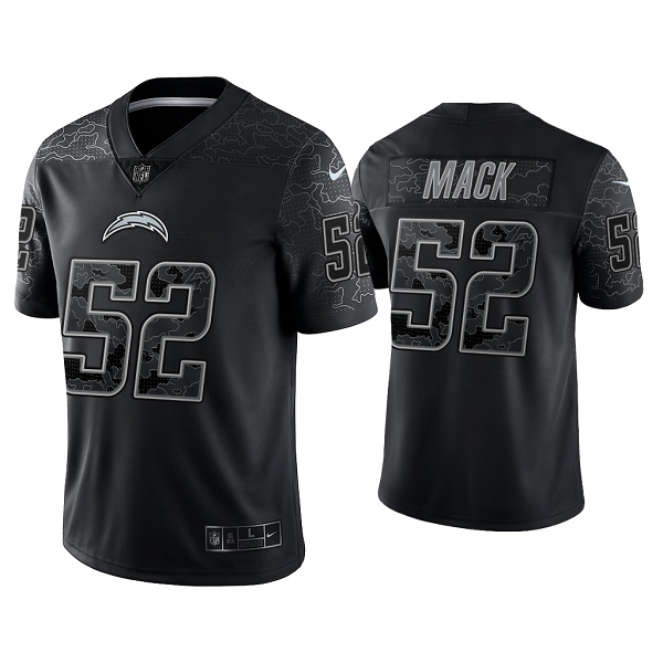 Men's Nike NFL Los Angeles Chargers Khalil Mack Reflective Limited Black Jersey