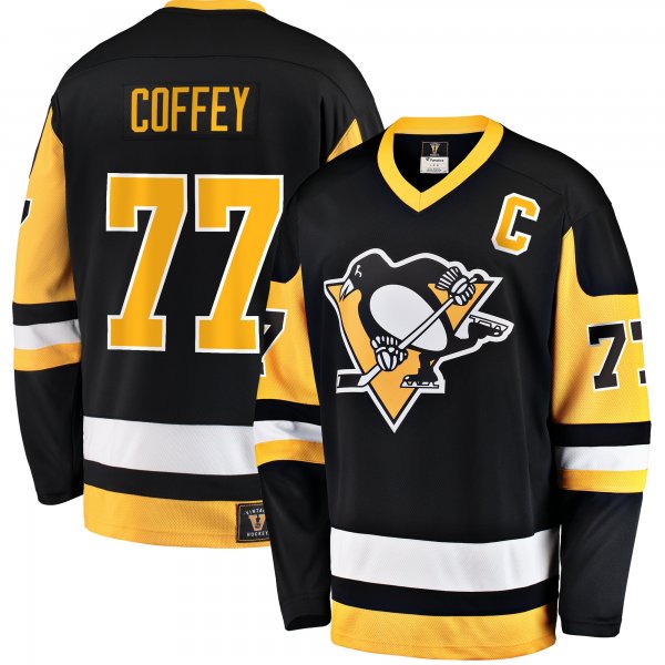 Men's Pittsburgh Penguins Paul Coffey Fanatics Black Premier Breakaway Retired Player Jersey