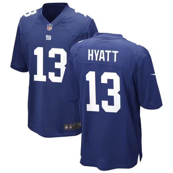 Men's Nike New York Giants #13 Jalin Hyatt Royal Game Jersey