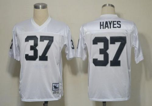 Men's Mitchell And Ness Las Vegas Raiders #37 Lester Hayes White Stitched Throwback NFL Jersey