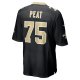 Men's New Orleans Saints Andrus Peat Nike Black Game Jersey