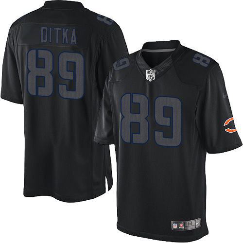 Nike Chicago Bears #89 Mike Ditka Black Men's Stitched NFL Impact Limited Jersey