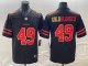 Men's San Francisco 49ers #49 Gold Blooded Black Vapor Stitched Nike Limited Jersey