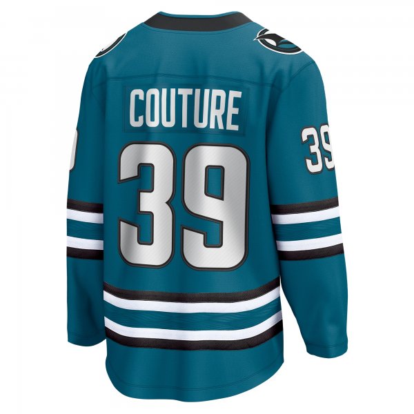 Men's San Jose Sharks Logan Couture Fanatics Teal Home Breakaway Jersey