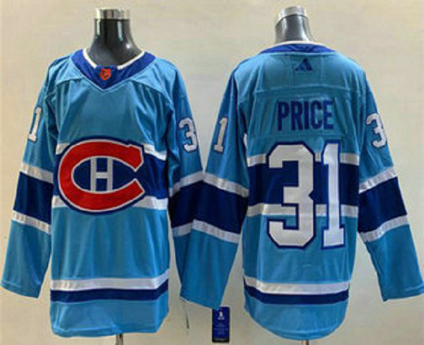 Men's Montreal Canadiens #31 Carey Price Blue 2022 Reverse Retro NHL Jersey