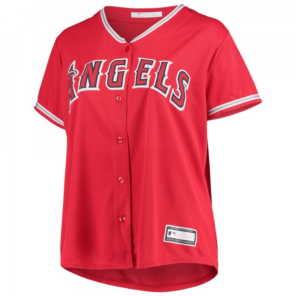 Women's Los Angeles Angels Red Plus Size Alternate Replica Team Jersey