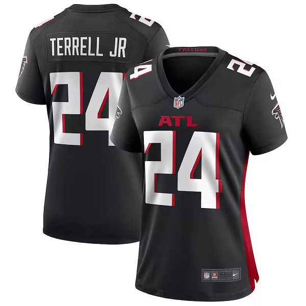 Women's Atlanta Falcons #24 A.J. Terrell Jr. Nike Black Game NFL Jersey