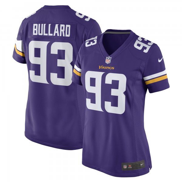 Women's Minnesota Vikings Jonathan Bullard Nike Purple Game Player Jersey