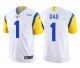 Men's Los Angeles Rams #1 Dad Los Angeles Rams 2021 White Limited Modern Throwback NFL Jersey