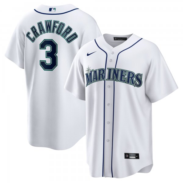 Men's Seattle Mariners JP Crawford Nike White Home Replica Jersey