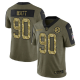 Pittsburgh Steelers T. J. Watt Olive Men's Stitched NFL Limited 2021 Salute to Service Jersey