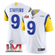 Men's Los Angeles Rams #9 Matthew Stafford White 2022 Super Bowl LVI Vapor Limited Jersey