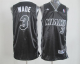 Men's Revolution 30 Miami Heat #3 Dwyane Wade Black/White Stitched NBA Jersey