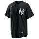 Men's New York Yankees Nike Black/White Official Replica Jersey