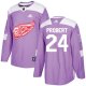 Adidas Detroit Red Wings #24 Bob Probert Purple Fights Cancer Stitched NHL Jersey